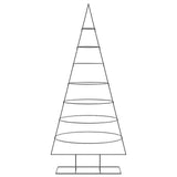 Albero di Natale Decorativo in Metallo Nero 210 cm