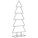 Albero di Natale Decorativo in Metallo Nero 150 cm