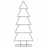 Albero di Natale Decorativo in Metallo Nero 150 cm