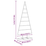 Albero di Natale Decorativo in Metallo Nero 180 cm