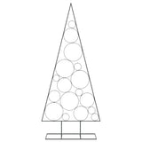 Albero di Natale Decorativo in Metallo Nero 180 cm