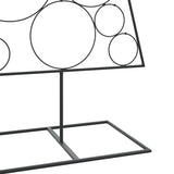 Albero di Natale Decorativo in Metallo Nero 180 cm