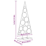 Albero di Natale Decorativo in Metallo Nero 180 cm
