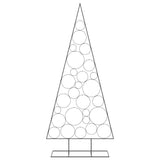 Albero di Natale Decorativo in Metallo Nero 210 cm