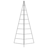 Albero di Natale Decorativo in Metallo Nero 210 cm