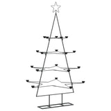Albero di Natale Decorativo in Metallo Nero 140 cm