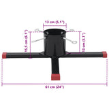 Supporto per Albero di Natale Nero 61x61x15,5 cm