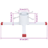Supporto per Albero di Natale Bianco 61x61x15,5 cm
