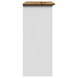 Mobile Lavabo da Bagno BODO Bianco e Marrone 70x35x80 cm