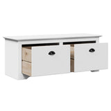 Panca da Ingresso BODO Bianca 114x40x45 cm