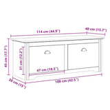 Panca da Ingresso BODO Bianca 114x40x45 cm