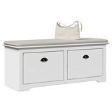 Panca da Ingresso BODO Bianca 114x40x45 cm