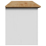 Panca da Ingresso BODO Bianca e Marrone 114x40x45 cm