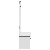 Mobiletto da Ingresso con Ganci BODO Bianco 50x40x157 cm
