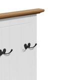 Mobile da Ingresso con Ganci BODO Bianco e Marrone 50x40x157 cm