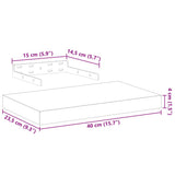 Mensole Pensili 4 pz 40x23,5x4 cm in Truciolato