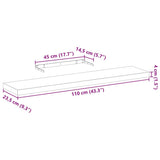 Mensole Pensili 4 pz 110x23,5x4 cm in Truciolato