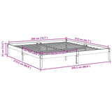 Letto Extra Lungo senza Materasso 200x210 cm in Legno di Pino