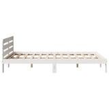 Letto senza Materasso Bianco 120x190 cm Legno Massello di Pino