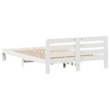 Letto senza Materasso Bianco 120x190 cm Legno Massello di Pino