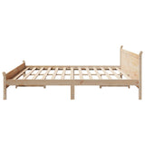 Letto senza Materasso 180x200 cm in Legno Massello di Pino