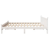Letto senza Materasso Bianco 180x200 cm Legno Massello di Pino