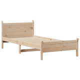 Letto senza Materasso 90x200 cm in Legno Massello di Pino
