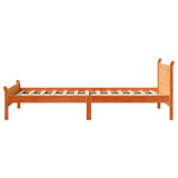 Letto senza Materasso Marrone Cera 90x200 cm Legno di Pino