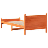 Letto senza Materasso Marrone Cera 90x200 cm Legno di Pino