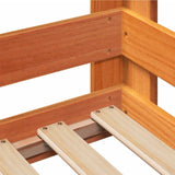 Letto senza Materasso Marrone Cera 75x190 cm in Legno di Pino