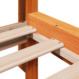 Letto Libreria senza Materasso Marrone Cera 90x190 cm in Pino