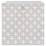 Scatole Portaoggetti 10 pz Crema 32x32x32cm Tessuto non Tessuto