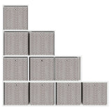 Scatole Portaoggetti 10 pz 32x32x32 cm Tessuto non Tessuto