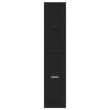 Armadietto da Farmacia Nero 30x41x144,5 cm in Truciolato