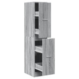 Armadietto da Farmacia Grigio Sonoma 30x41x144,5 cm Truciolato