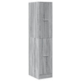Armadietto da Farmacia Grigio Sonoma 30x41x144,5 cm Truciolato