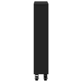 Carrello Portaoggetti Stretto Nero 48x13x68 cm in Truciolato