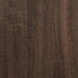 Mobile da Bagno Stretto con Ruote Rovere Marrone in Truciolato
