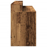 Scrivania con Luci LED Legno Antico 140x55x91 cm in truciolato