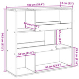 Libreria Rovere Sonoma 100x33x94,5 cm in Truciolato