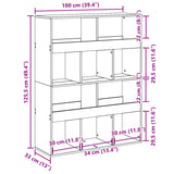 Divisorio Stanza Rovere Sonoma 100x33x125,5 cm in Truciolato