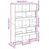 Libreria Grigio Sonoma 100x33x156,5 cm in Truciolato