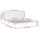 Giroletto Extra Lungo senza Materasso 200x210 cm Legno Massello