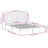 Giroletto Extra Lungo senza Materasso 140x220 cm Legno Massello