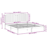 Giroletto Extra Lungo senza Materasso 200x220 cm Legno Massello