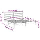 Giroletto Extra Lungo senza Materasso Bianco 200x210cm Massello
