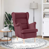 Poltrona Rosso Vino 74x84x100 cm in Tessuto