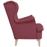 Poltrona Rosso Vino 74x84x100 cm in Tessuto