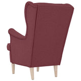 Poltrona Rosso Vino 74x84x100 cm in Tessuto