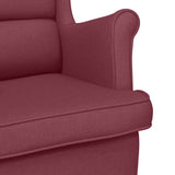 Poltrona Rosso Vino 74x84x100 cm in Tessuto